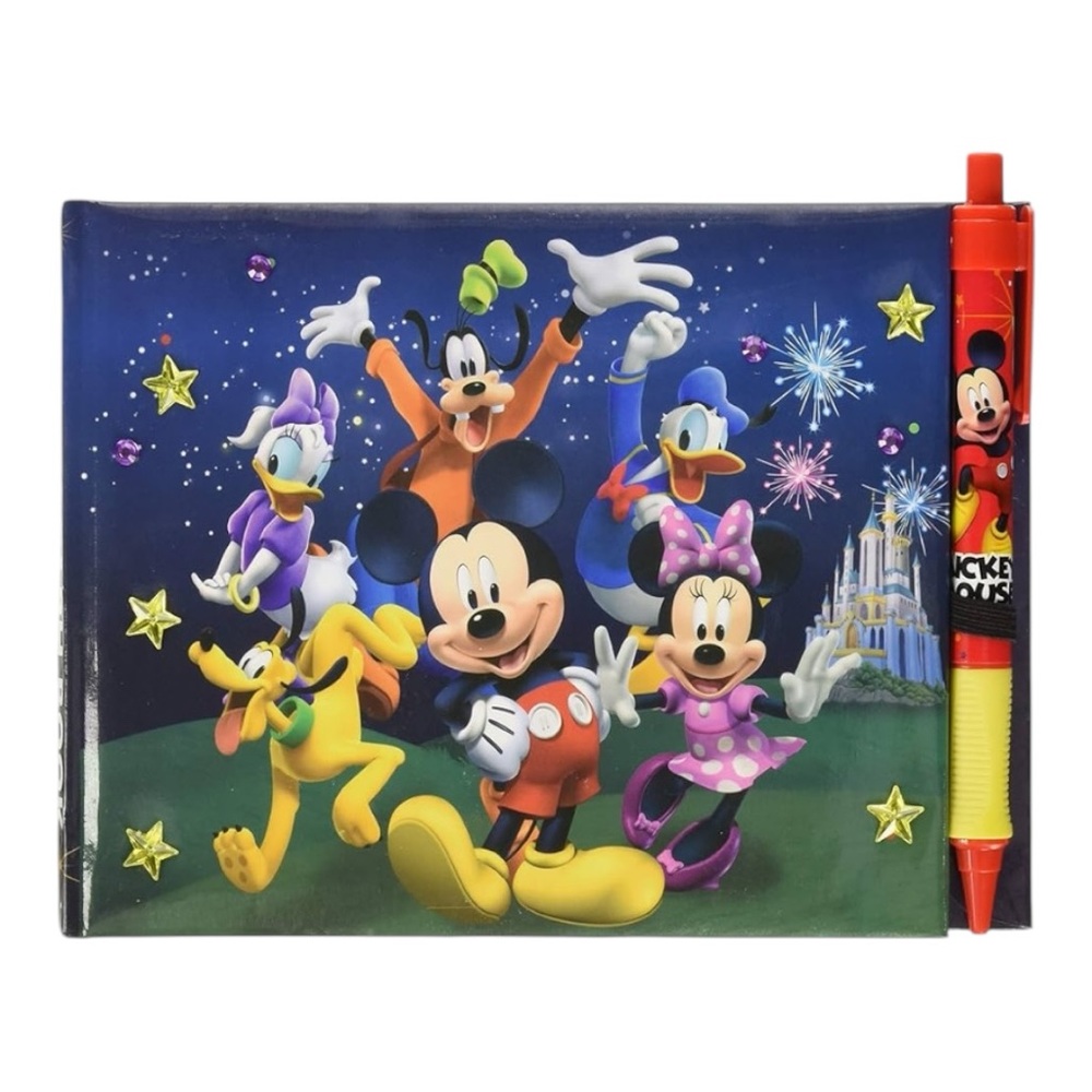 New Autograph Book Disney Mickey, Minnie Mouse and Friends Deluxe with Pen